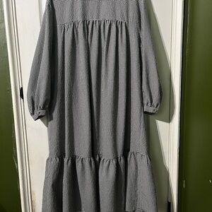 Elegant Black and White Checkered Dress